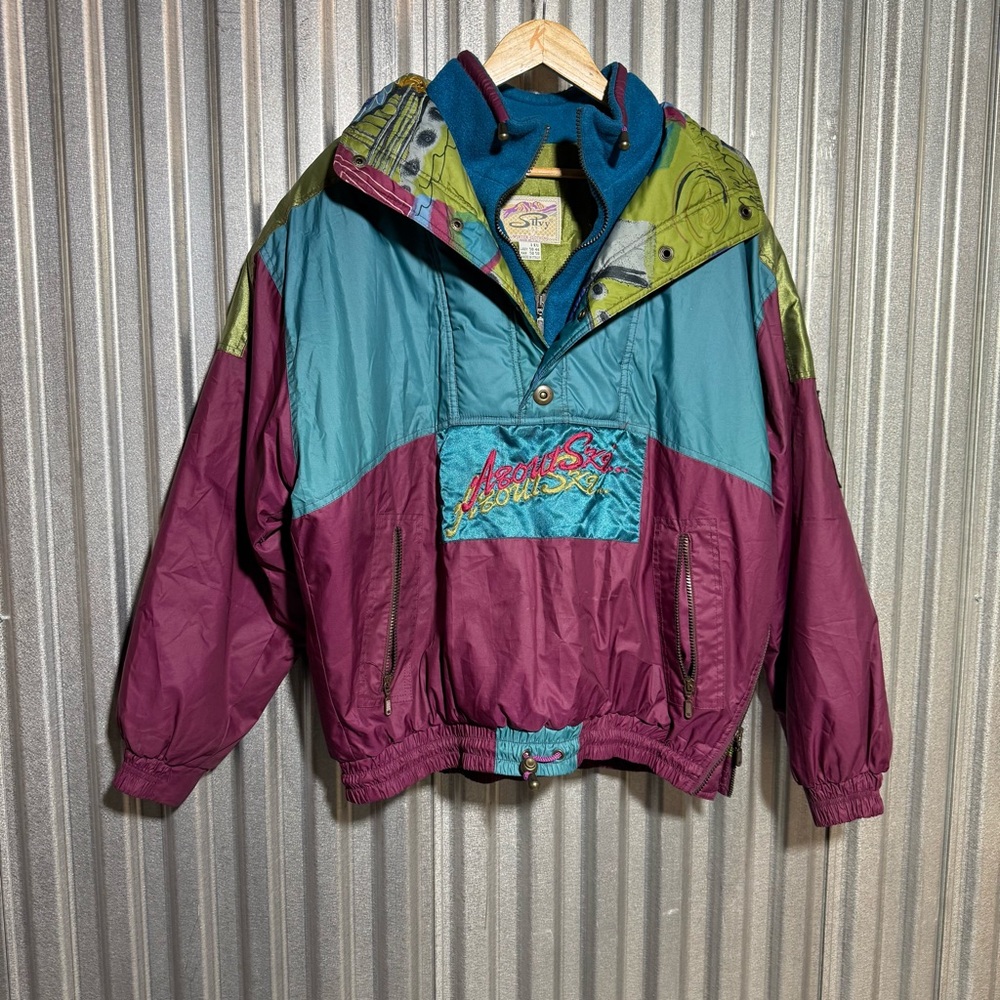 Vintage 1980 - 90's Silvy Starter Style Pullover Made in Italy Apres Ski Jacket